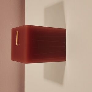 Rare Find! PrtyLite Exotic Spice Striated Square Pillar Candle 3x4